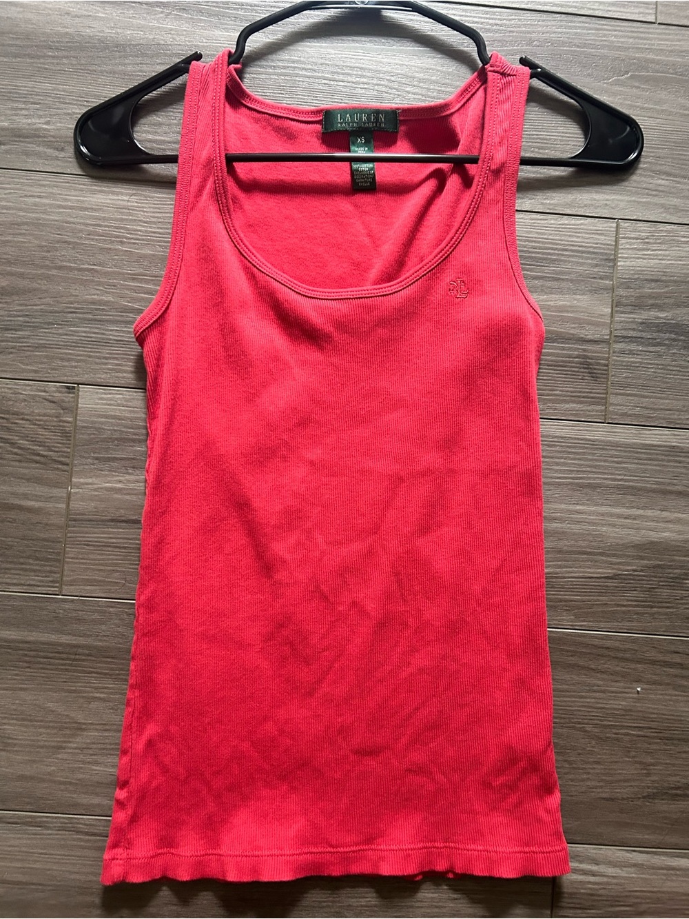 Ralph Lauren Coral Ribbed Tank Top